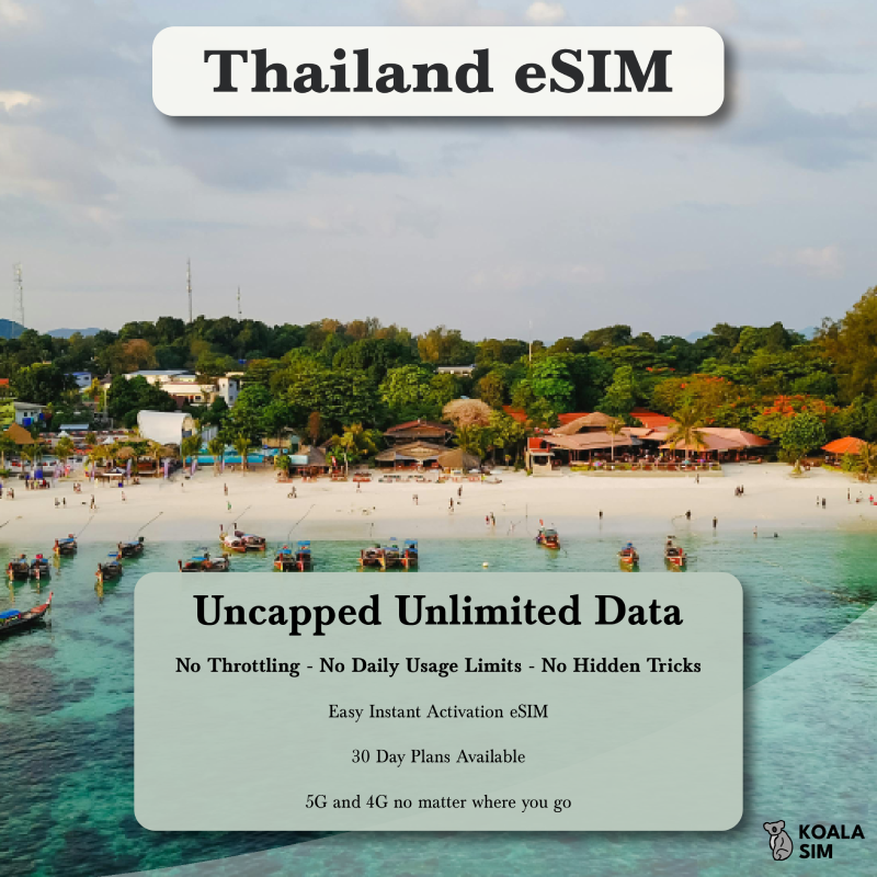 Thailand Travel eSIM - Instant 5G Data Plans for Travel
