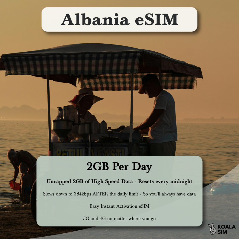 Albania Travel eSIM - Instant 5G Data Plans for Travel