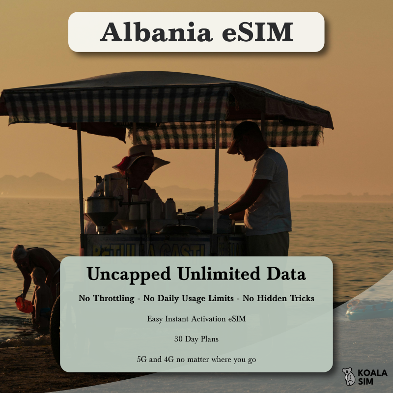 Albania Travel eSIM - Instant 5G Data Plans for Travel