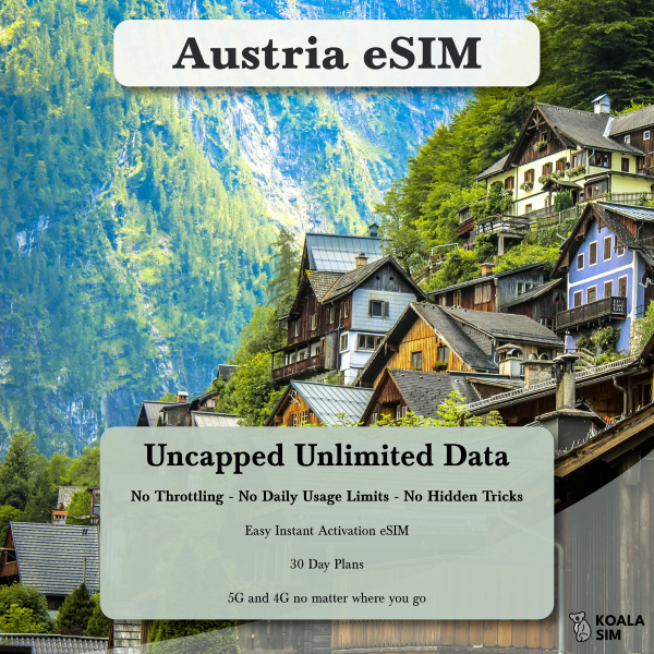 Austria Travel eSIM - Instant 5G Data Plans for Travel
