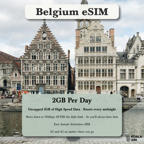 Belgium Travel eSIM - Instant 5G Data Plans for Travel