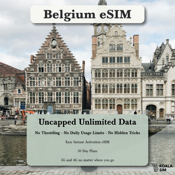 Belgium Travel eSIM - Instant 5G Data Plans for Travel