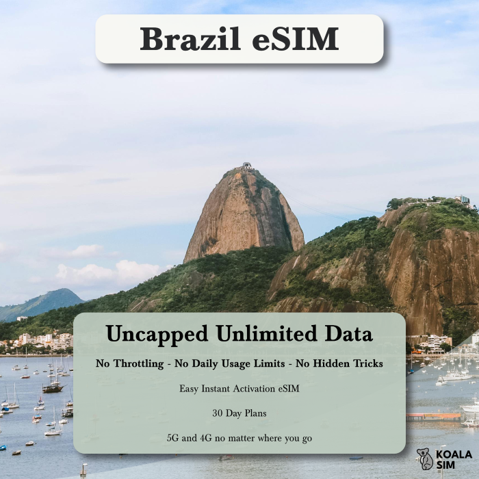 Brazil Travel eSIM - Instant 5G Data Plans for Travel