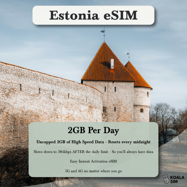 Estonia Travel eSIM - Instant 5G Data Plans for Travel
