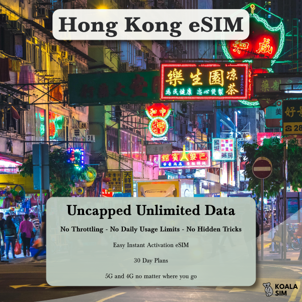Hong Kong Travel eSIM - Instant 5G Data Plans for Travel