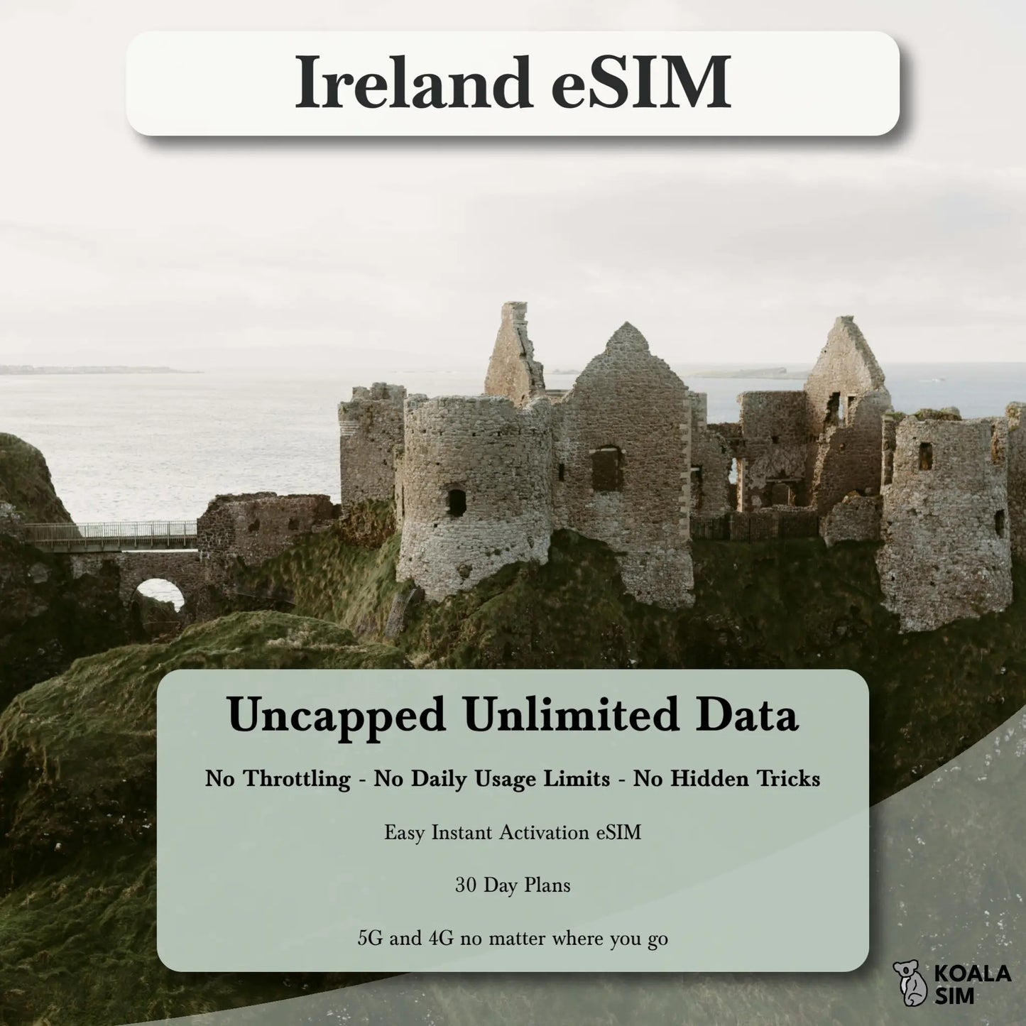 Ireland Travel eSIM - Instant 5G Data Plans for Travel