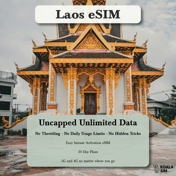 Laos Travel eSIM - Instant 5G Data Plans for Travel