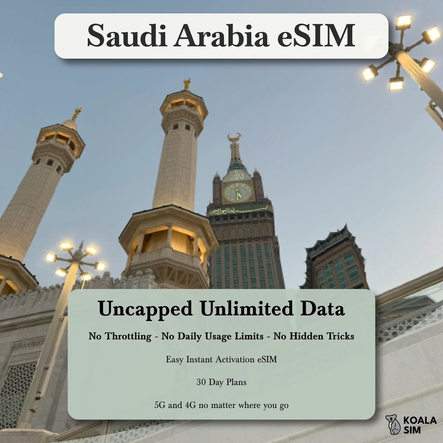 Saudi Arabia Travel eSIM - Instant 5G Data Plans for Travel