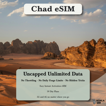 Chad Travel eSIM - Instant 5G Data Plans for Travel