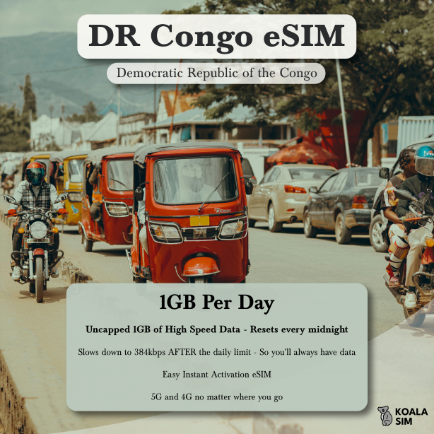 Democratic Republic of the Congo Travel eSIM - Instant 5G Data Plans for Travel