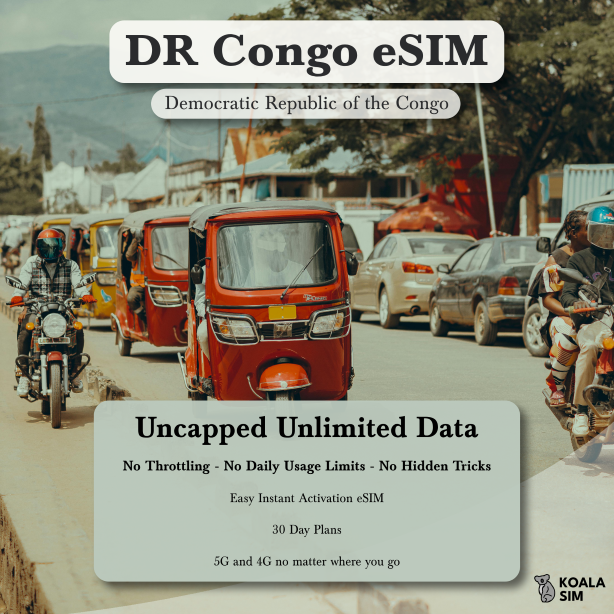 Democratic Republic of the Congo Travel eSIM - Instant 5G Data Plans for Travel