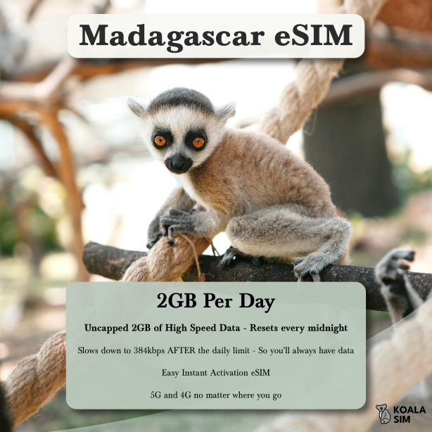 Madagascar Travel eSIM - Instant 5G Data Plans for Travel