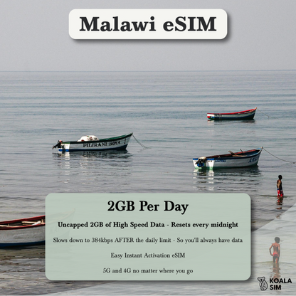 Malawi Travel eSIM - Instant 5G Data Plans for Travel