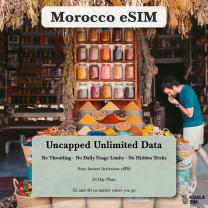 Morocco Travel eSIM - Instant 5G Data Plans for Travel