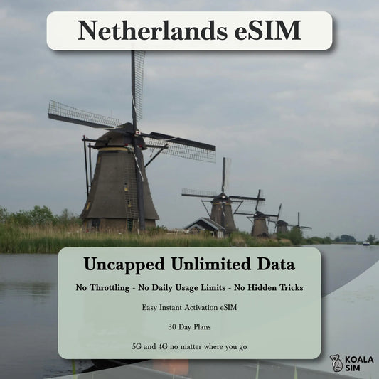 Netherlands Travel eSIM - Instant 5G Data Plans for Travel