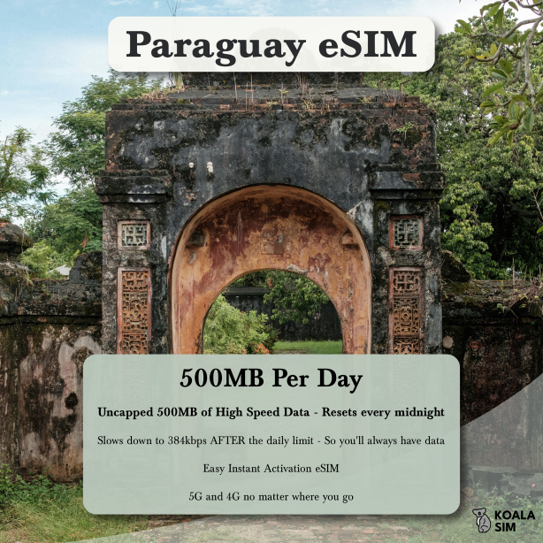 Paraguay Travel eSIM - Instant 5G Data Plans for Travel