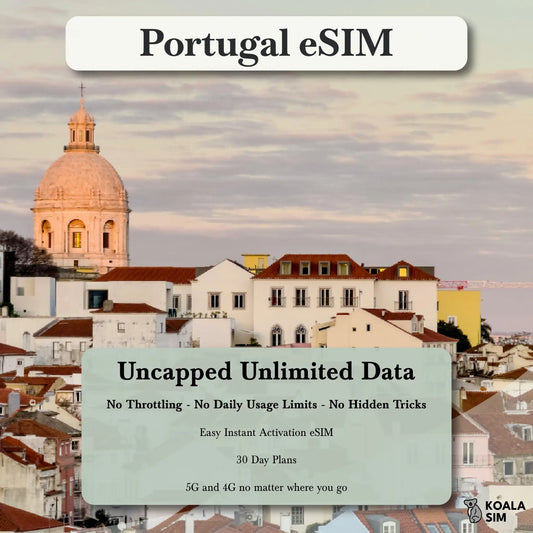 Portugal Travel eSIM - Instant 5G Data Plans for Travel