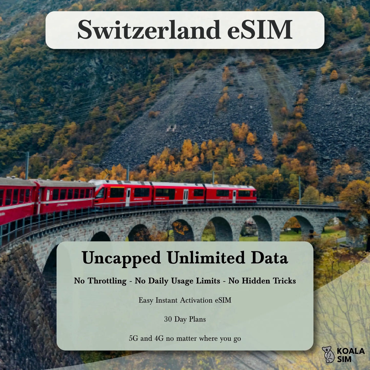 Switzerland Travel eSIM - Instant 5G Data Plans for Travel