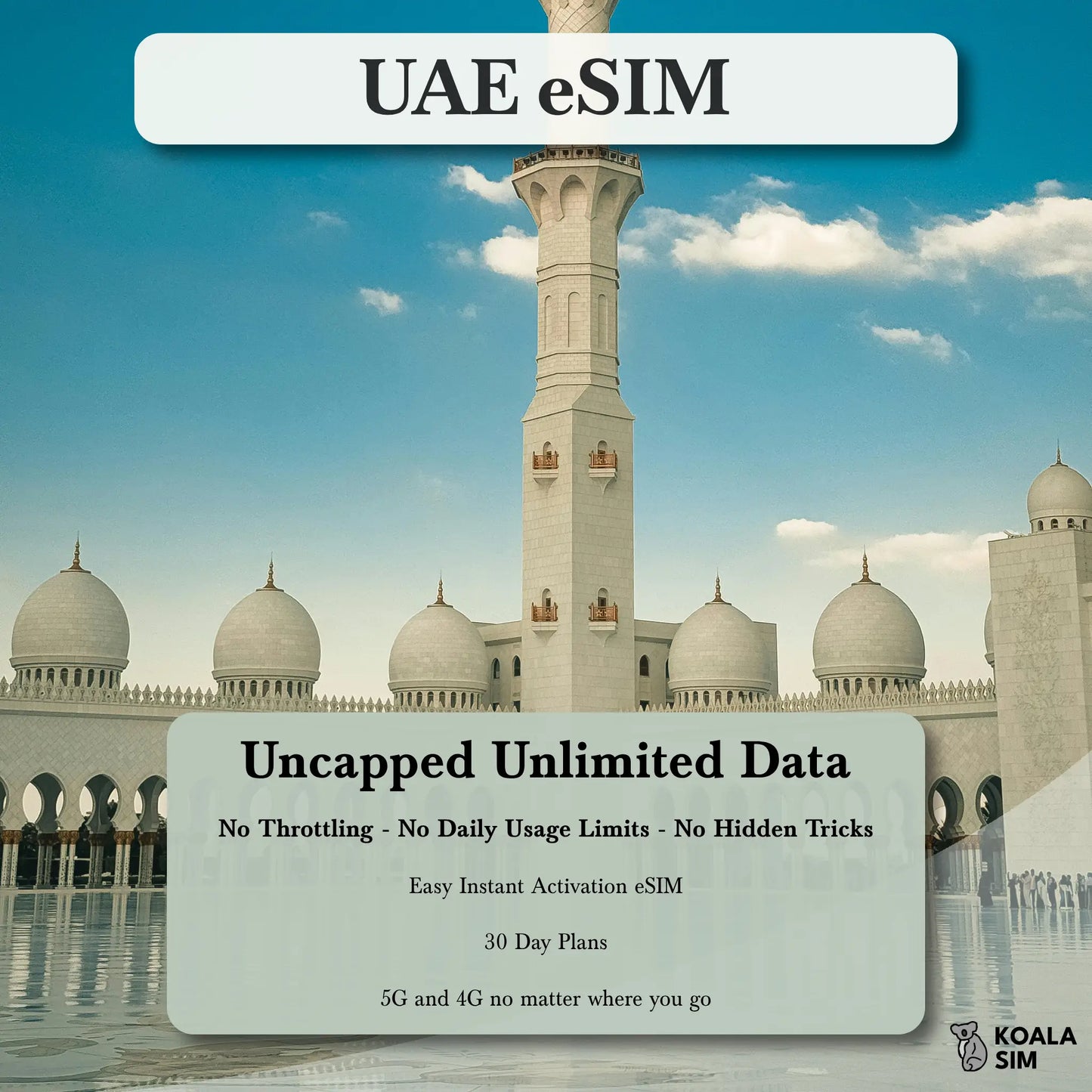 United Arab Emirates Travel eSIM - Instant 5G Data Plans for Travel