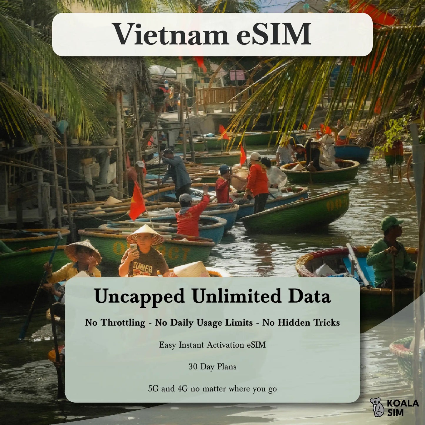 Vietnam Travel eSIM - Instant 5G Data Plans for Travel