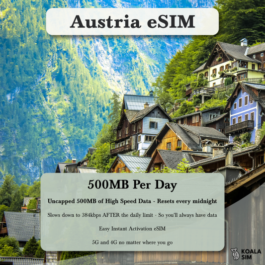 Austria Travel eSIM - Instant 5G Data Plans for Travel