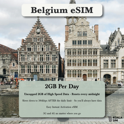 Belgium Travel eSIM - Instant 5G Data Plans for Travel