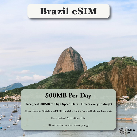 Brazil Travel eSIM - Instant 5G Data Plans for Travel