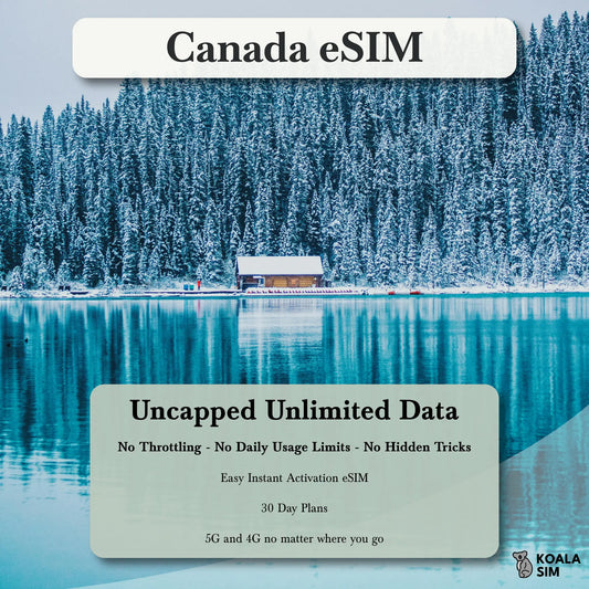 Canada Travel eSIM - Instant 5G Data Plans for Travel
