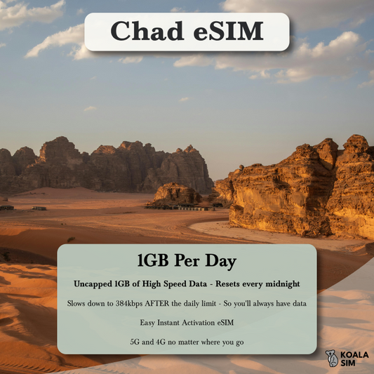 Chad Travel eSIM - Instant 5G Data Plans for Travel