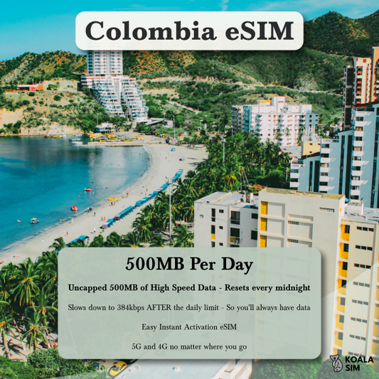 Colombia Travel eSIM - Instant 5G Data Plans for Travel