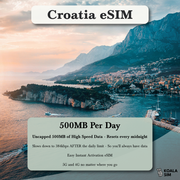 Croatia Travel eSIM - Instant 5G Data Plans for Travel