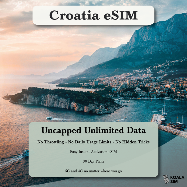 Croatia Travel eSIM - Instant 5G Data Plans for Travel