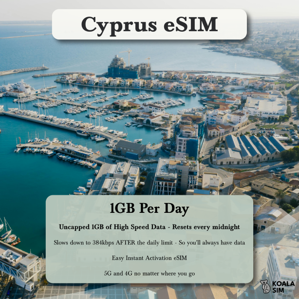 Cyprus Travel eSIM - Instant 5G Data Plans for Travel