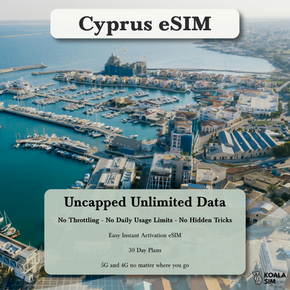 Cyprus Travel eSIM - Instant 5G Data Plans for Travel