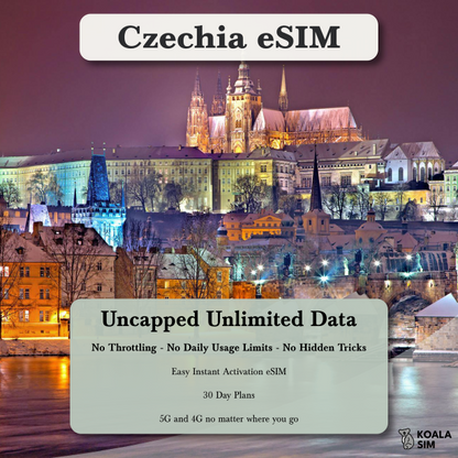 Czech Republic Travel eSIM - Instant 5G Data Plans for Travel