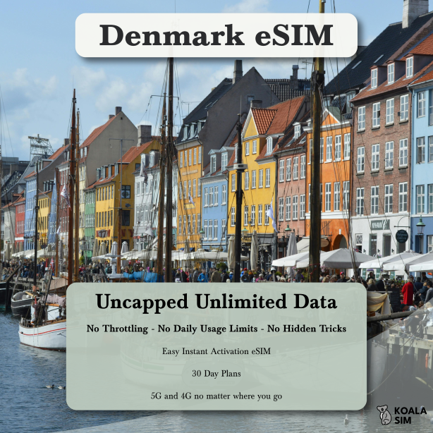 Denmark Travel eSIM - Instant 5G Data Plans for Travel