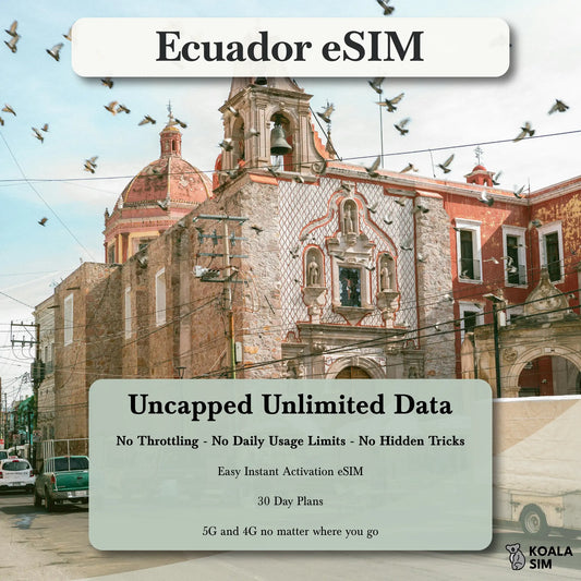 Ecuador Travel eSIM - Instant 5G Data Plans for Travel