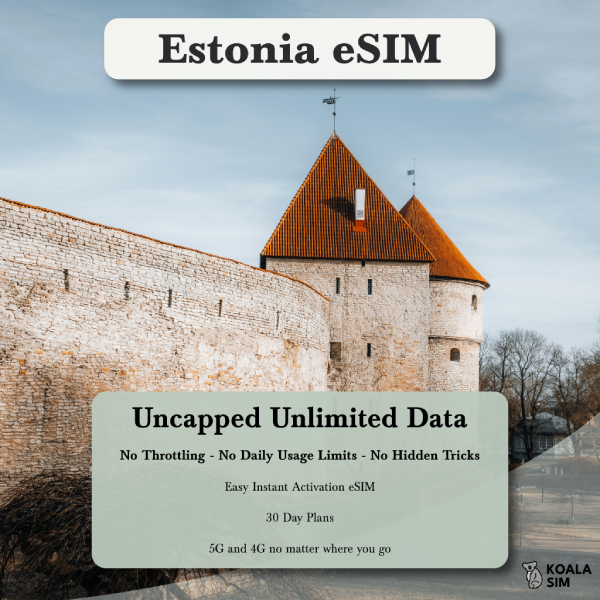 Estonia Travel eSIM - Instant 5G Data Plans for Travel