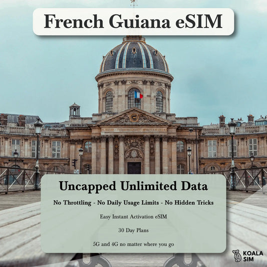 French Guiana Travel eSIM - Instant 5G Data Plans for Travel