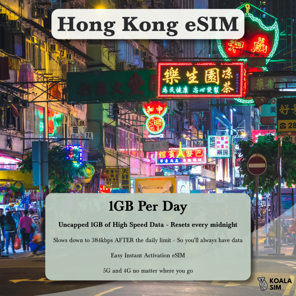 Hong Kong Travel eSIM - Instant 5G Data Plans for Travel