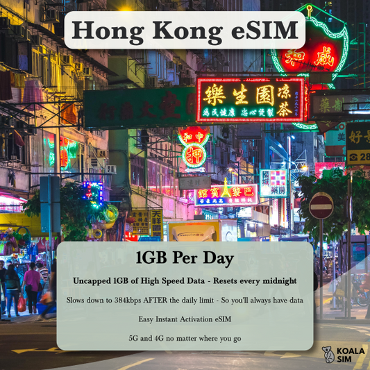 Hong Kong Travel eSIM - Instant 5G Data Plans for Travel