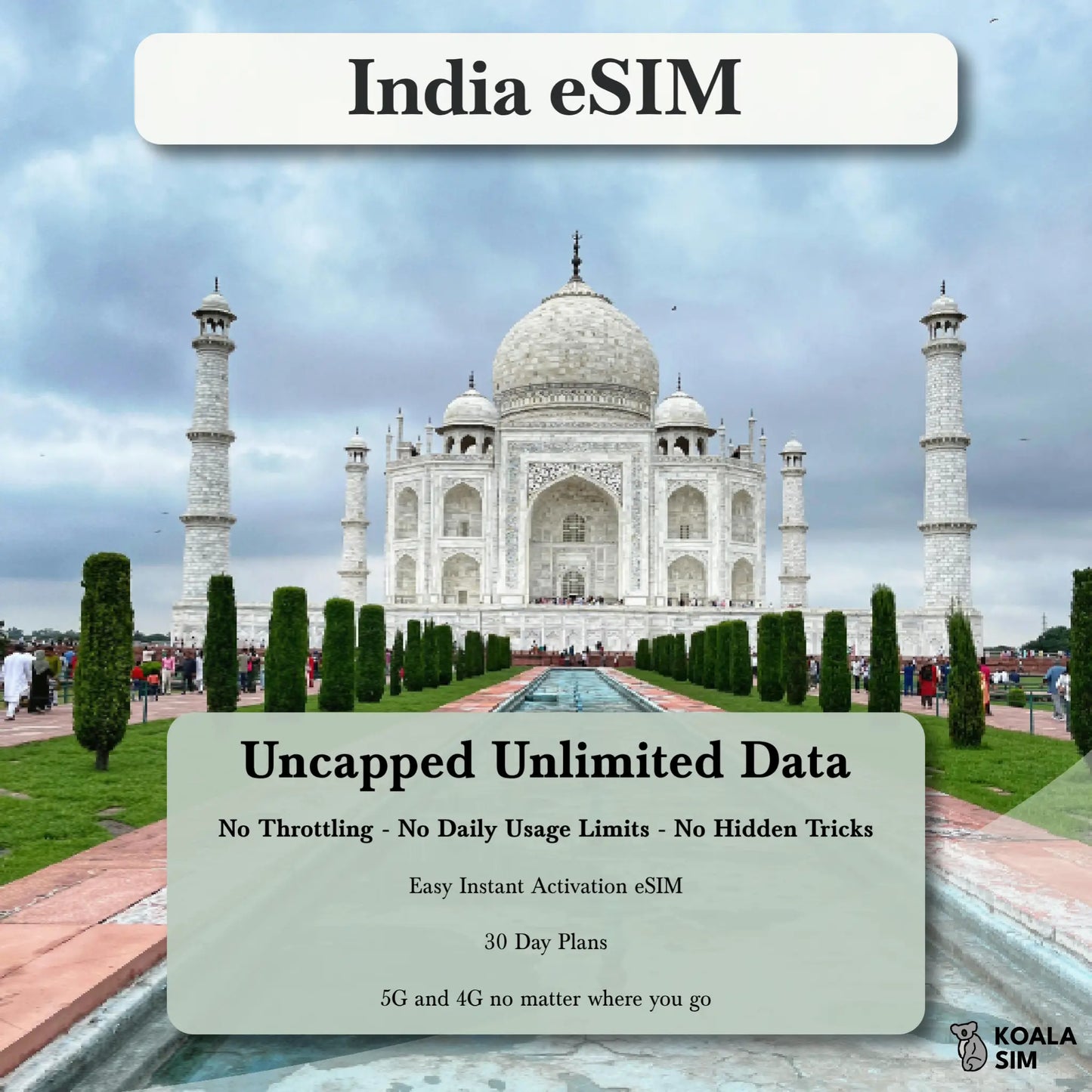 India Travel eSIM - Instant 5G Data Plans for Travel