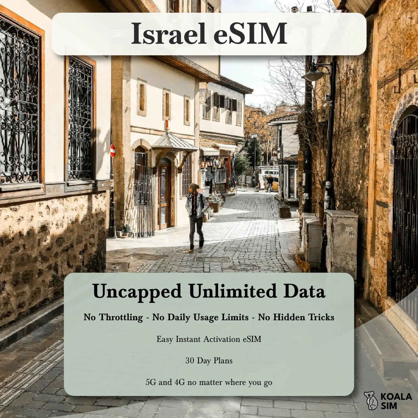 Israel Travel eSIM - Instant 5G Data Plans for Travel