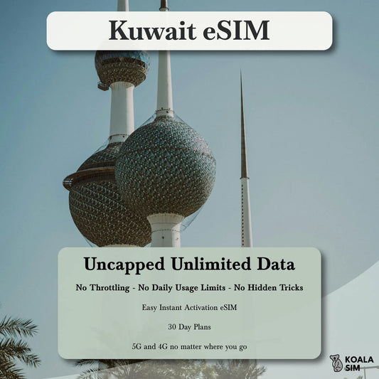 Kuwait Travel eSIM - Instant 5G Data Plans for Travel