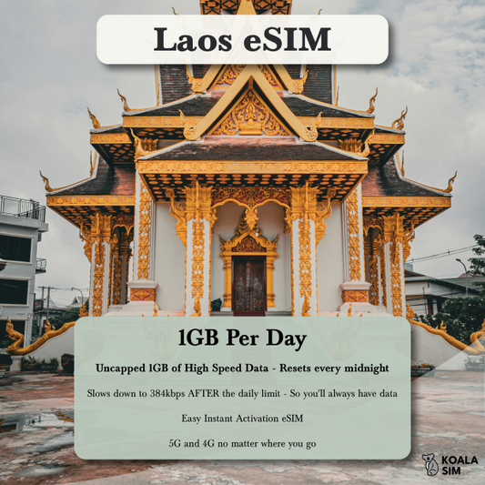 Laos Travel eSIM - Instant 5G Data Plans for Travel