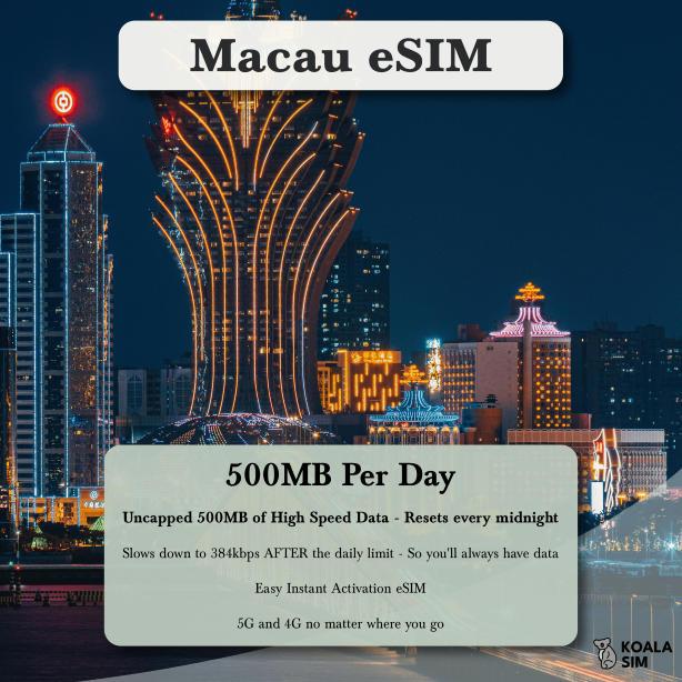 Macau Travel eSIM - Instant 5G Data Plans for Travel