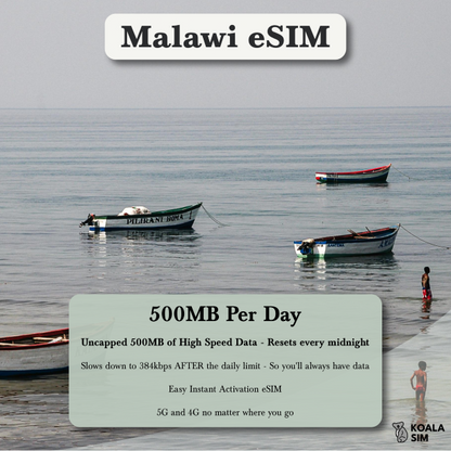 Malawi Travel eSIM - Instant 5G Data Plans for Travel