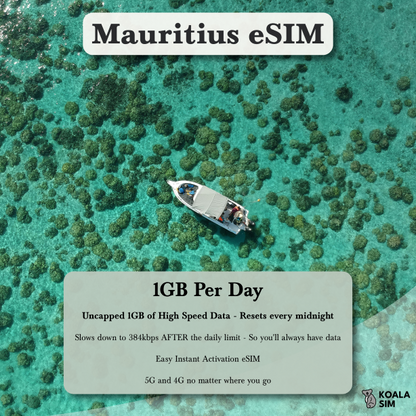 Mauritius Travel eSIM - Instant 5G Data Plans for Travel