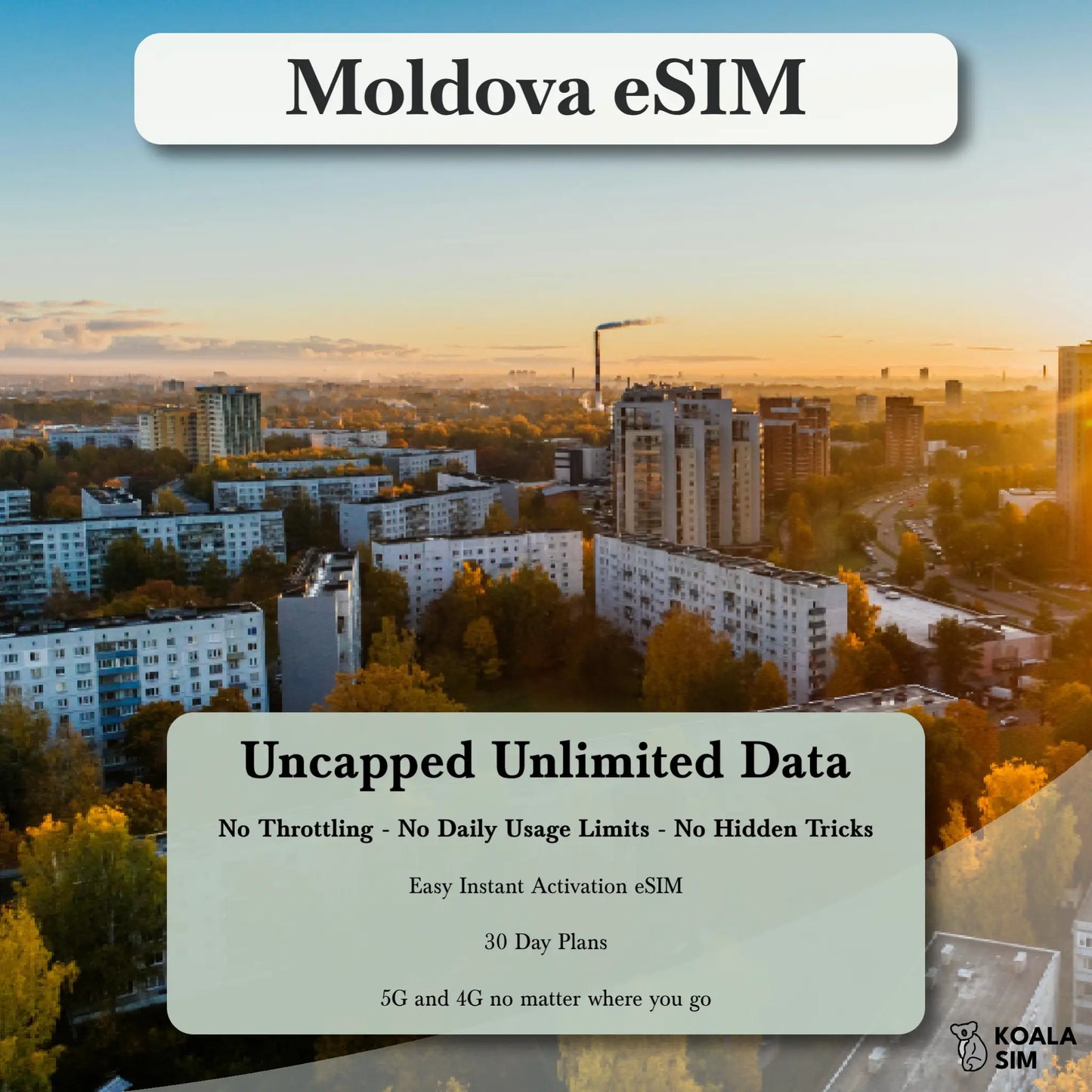 Moldova Travel eSIM - Instant 5G Data Plans for Travel