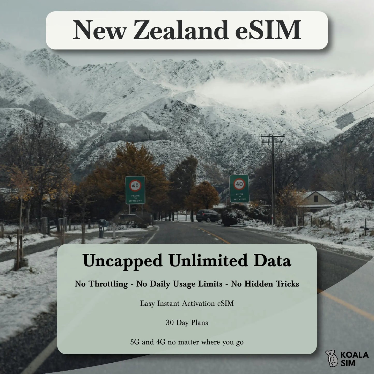 New Zealand Travel eSIM - Instant 5G Data Plans for Travel